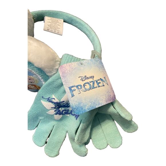 Disney Frozen Northern Lights Aglow Earmuff Gloves Set Elsa & Anna Girls Kids - Picture 9 of 10